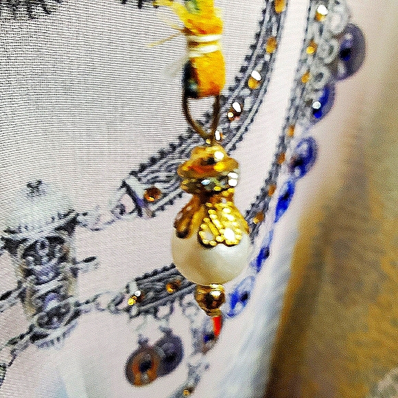 COLORFUL ☆ RHINESTONE ACCENTED ☆ CAFTAN TOP/POOL COVER-UP ☆ NWT - Picture 8 of 15